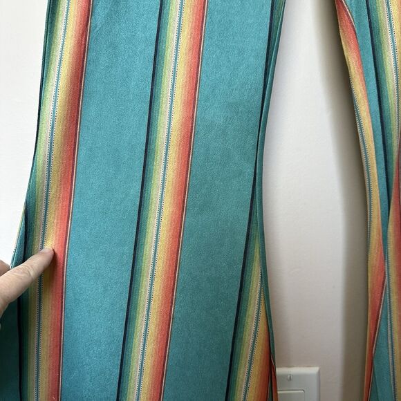 Fashion Express Pants Women’s Lg Super Flare Striped NWOT Western Boho - Picture 4 of 8